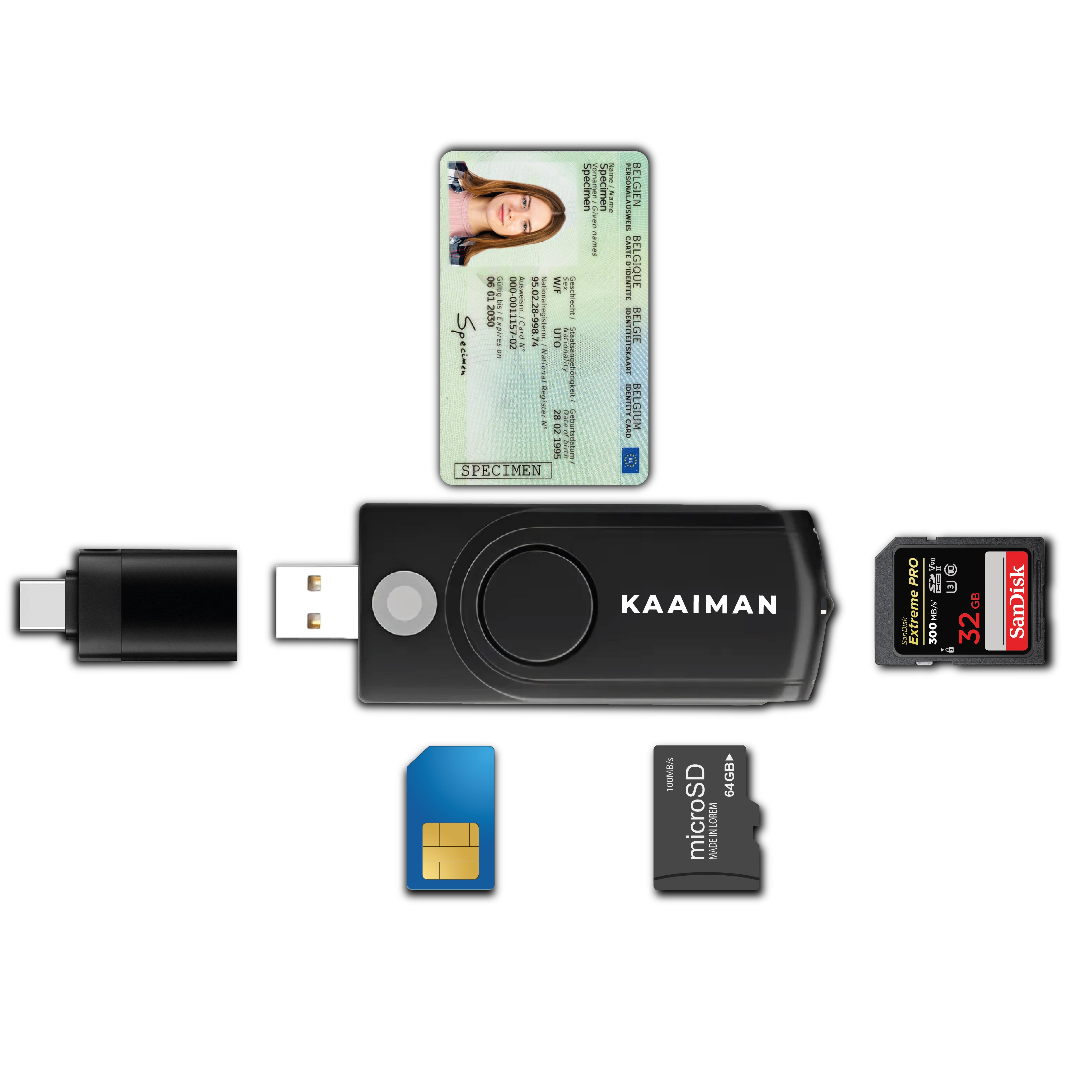 Lecteur Kaaiman V7.4 Multi USB-C